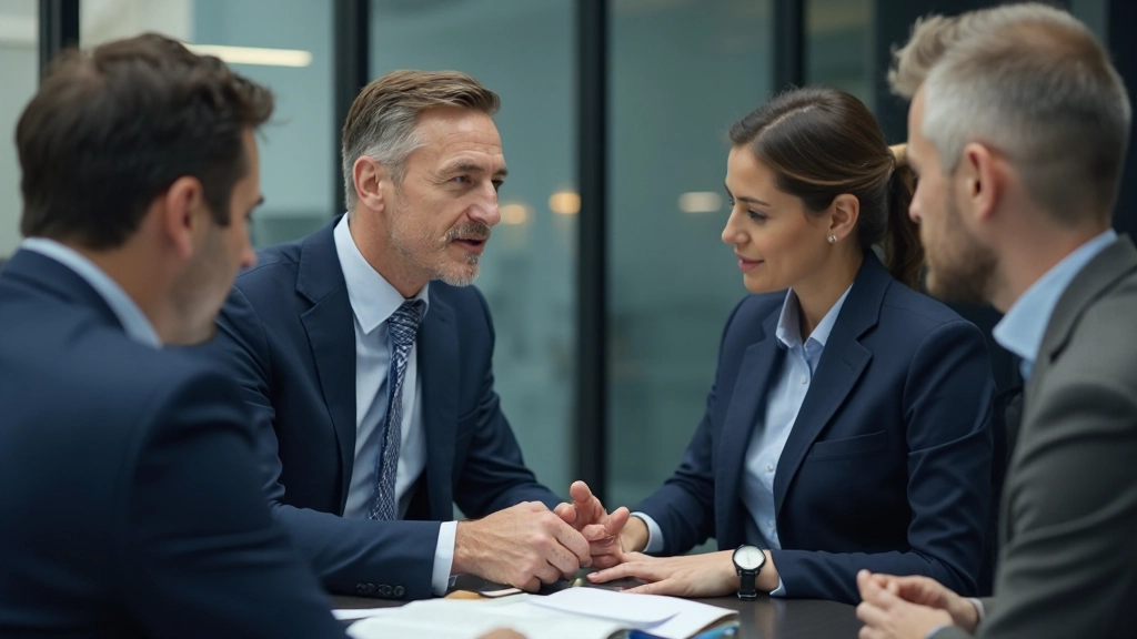 Финансовый консультант объясняет стратегию диверсификации портфеля клиенту